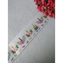 Лента репсовая с рисунком 25мм, цена за 1 м